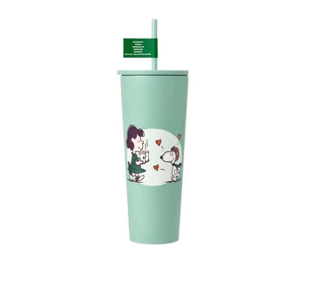 Starbucks Peanuts Pumpkin Cold Cup 710ml Green Stainless Steel Tumbler